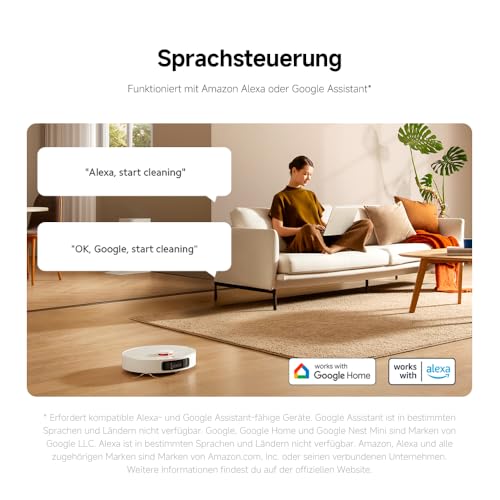 Xiaomi Robot Vacuum X20+ Saugroboter, 6000Pa, Absaugstation mit 4L Frisch-/Altwassertank, 2 Auto-Trocknungs-Wischmops, 280m² Reichweite