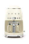 Smeg DCF02CREU Filterkaffeemaschine, 12 Tassen Glaskaraffe, Aroma- & Autostartfunktion, 2 Intensitäten, Warmhaltefunktion, 1050W, Creme