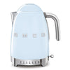 Smeg KLF04PBEU Wasserkocher 1,7L, Temperaturregelung, Anti-Kalkfilter, Wasserstandsanzeige, 2400W, Pastellblau