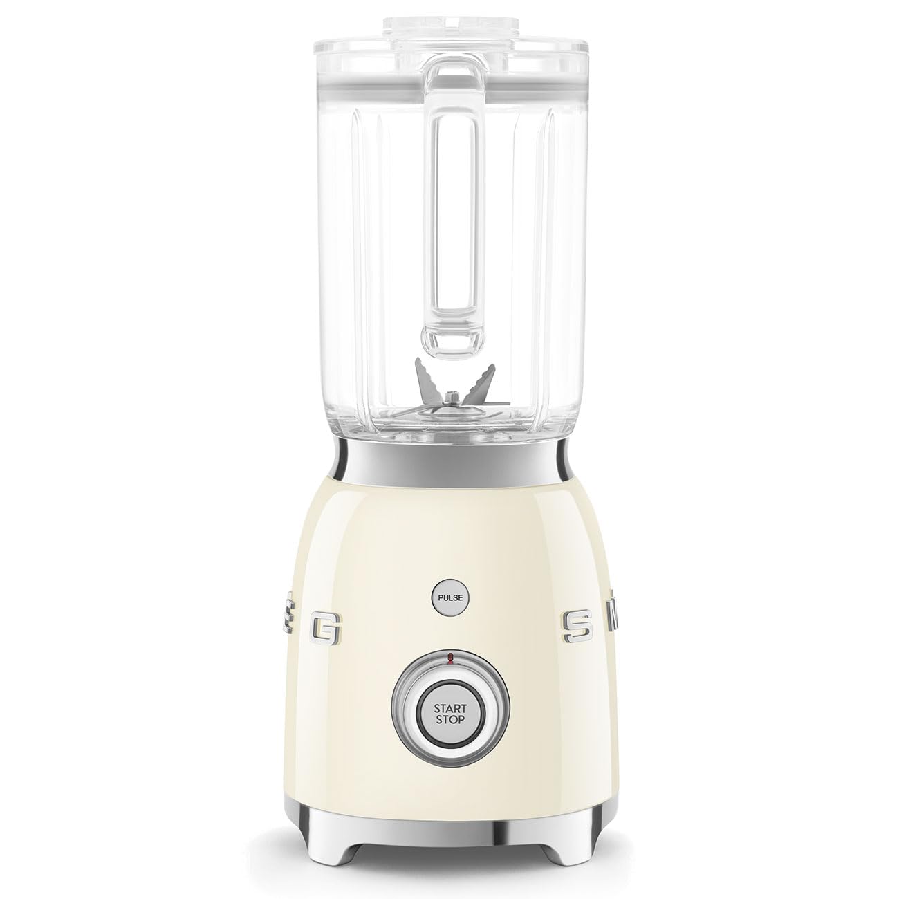 Smeg BLF03CREU Standmixer, 1,5L, 800W, 4 Stufen, 4 Programme, abnehmbare Doppelklinge, Deckel mit Dosierkappe, rutschfest, Creme