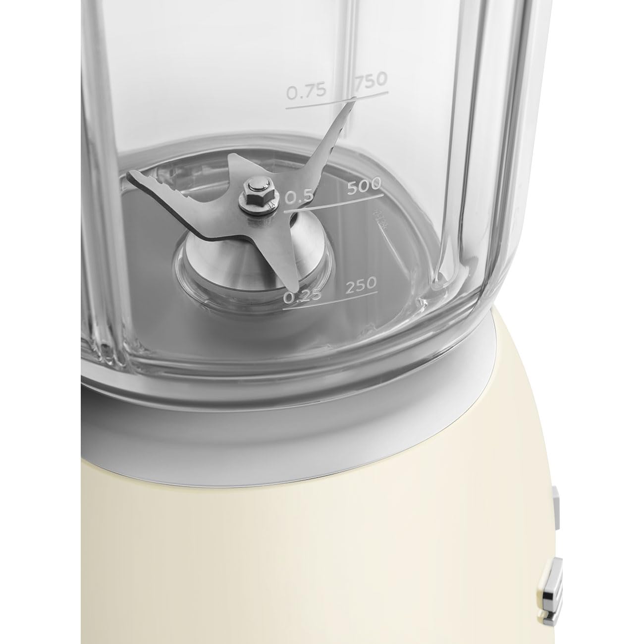 Smeg BLF03CREU Standmixer, 1,5L, 800W, 4 Stufen, 4 Programme, abnehmbare Doppelklinge, Deckel mit Dosierkappe, rutschfest, Creme