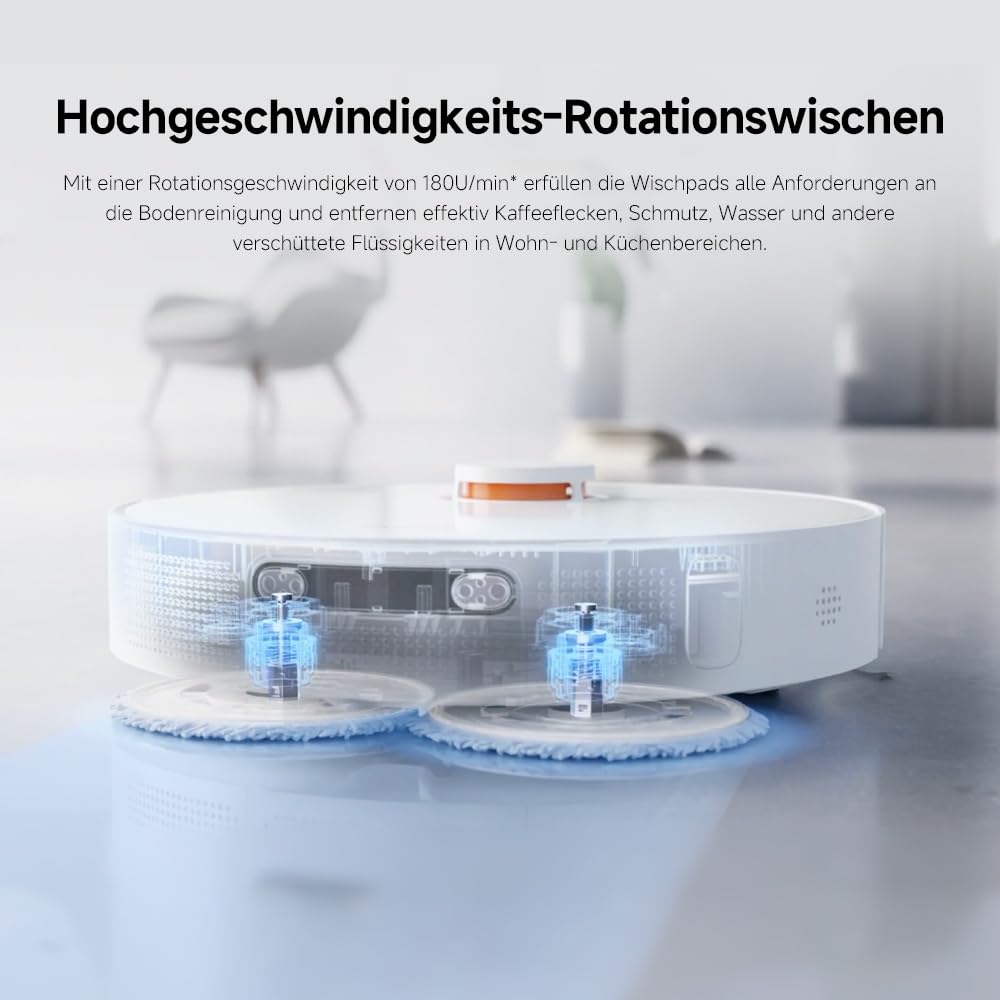 Xiaomi Robot Vacuum X20+ Saugroboter, 6000Pa, Absaugstation mit 4L Frisch-/Altwassertank, 2 Auto-Trocknungs-Wischmops, 280m² Reichweite