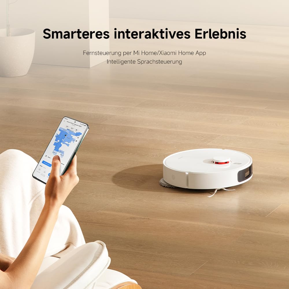 Xiaomi Robot Vacuum X20+ Saugroboter, 6000Pa, Absaugstation mit 4L Frisch-/Altwassertank, 2 Auto-Trocknungs-Wischmops, 280m² Reichweite