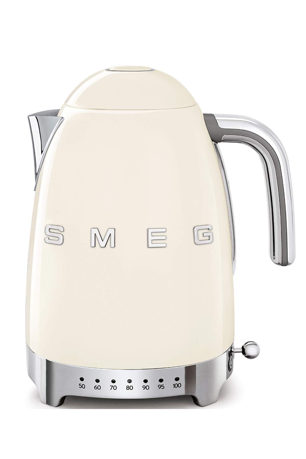 Smeg KLF04CREU Wasserkocher 1,7L, Temperaturregelung, Anti-Kalkfilter, Wasserstandsanzeige, 2400W, Creme