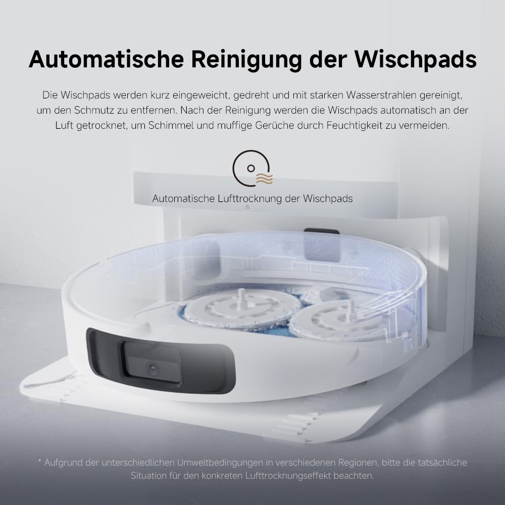 Xiaomi Robot Vacuum X20+ Saugroboter, 6000Pa, Absaugstation mit 4L Frisch-/Altwassertank, 2 Auto-Trocknungs-Wischmops, 280m² Reichweite
