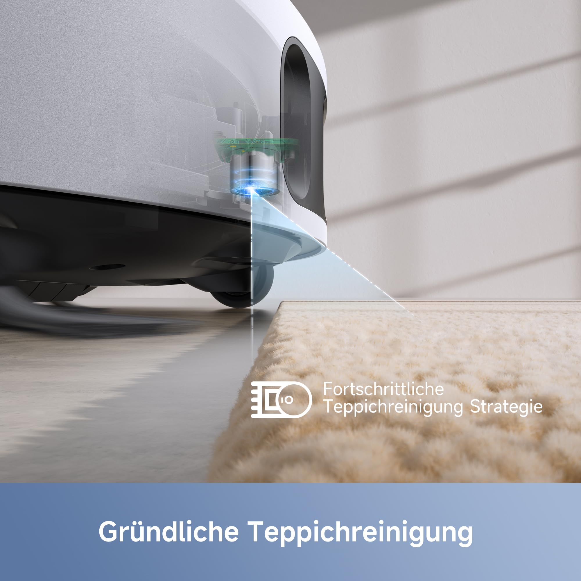 Mova E30 Ultra Saug- & Wischroboter, 7.000Pa, Auto-Entleerung, Selbstreinigender Wischer, 10,5 mm Wischeranhebung, Ultraschall-Teppicherkennung