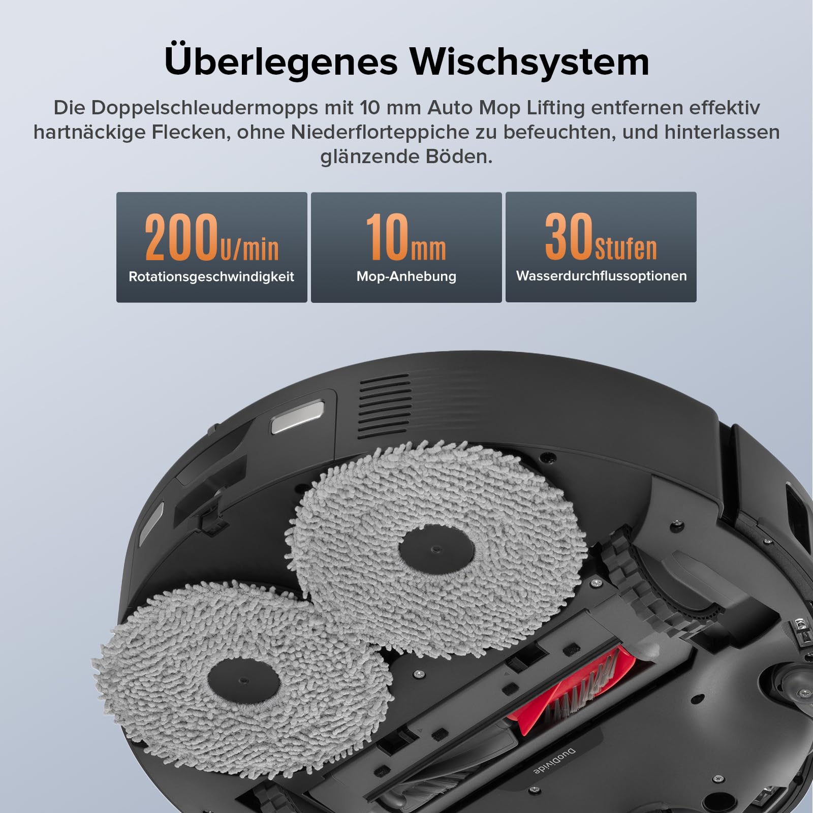 roborock Qrevo Edge S5A Saugroboter mit Wischfunktion, 18.500Pa, Anti-Tangle, FlexiArm Kantenreinigung, Hebemopp, 75 °C Heißwasser-Moppwäsche