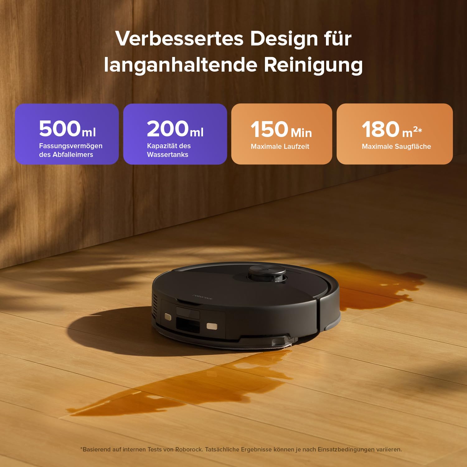 roborock Q10 S5 Saugroboter mit Wischfunktion, 10.000Pa, Anti-Tangle, Auto-Lifting Mopp, für Tierhaare, Teppiche & Hartböden, Schwarz