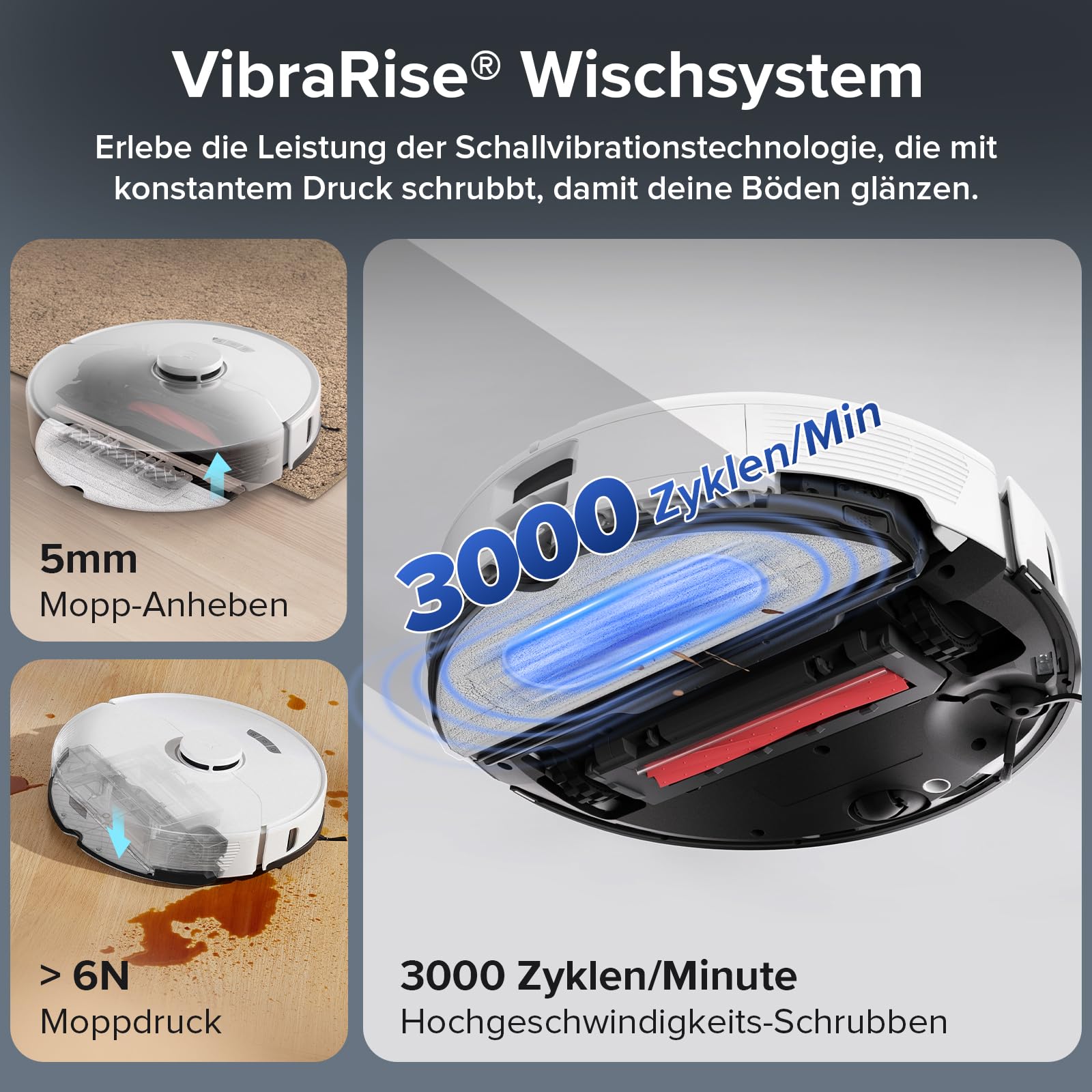 Roborock S7 Max Ultra Saugroboter, 5.500Pa, selbstentleerende/-waschende/-trocknende/-befüllende Station, Hindernisvermeidung, App- & Sprachsteuerung