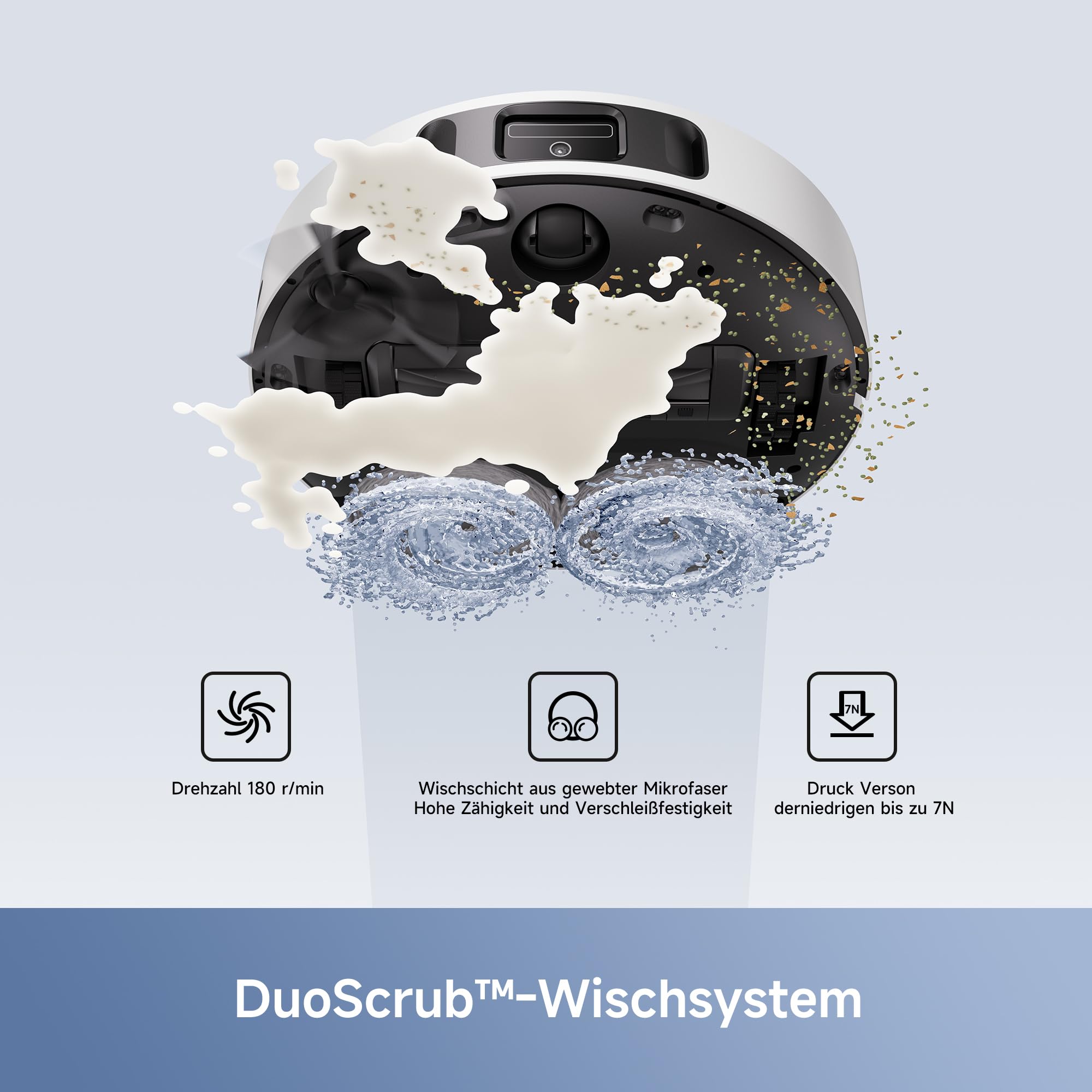 Mova E30 Ultra Saug- & Wischroboter, 7.000Pa, Auto-Entleerung, Selbstreinigender Wischer, 10,5 mm Wischeranhebung, Ultraschall-Teppicherkennung