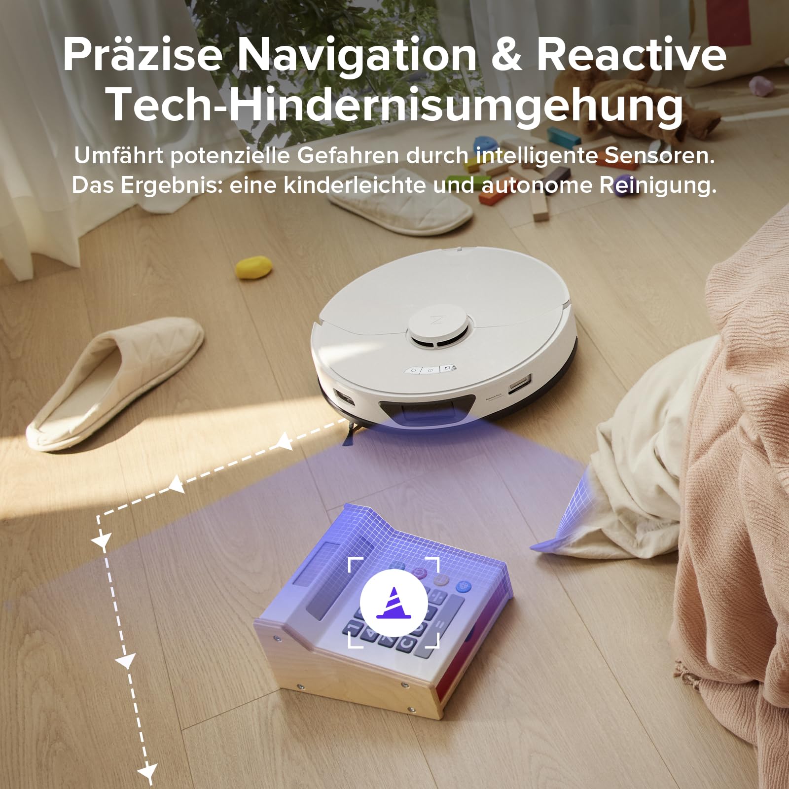Roborock S7 Max Ultra Saugroboter, 5.500Pa, selbstentleerende/-waschende/-trocknende/-befüllende Station, Hindernisvermeidung, App- & Sprachsteuerung