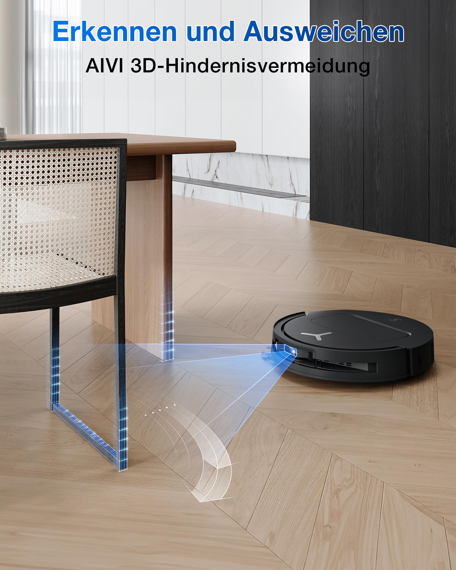 ECOVACS DEEBOT T50 Omni Saugroboter, 15.000Pa, Wischfunktion, ZeroTangle 2.0, ausziehbare Bürste & Mopp, 75°C Heißwasser-Moppwäsche