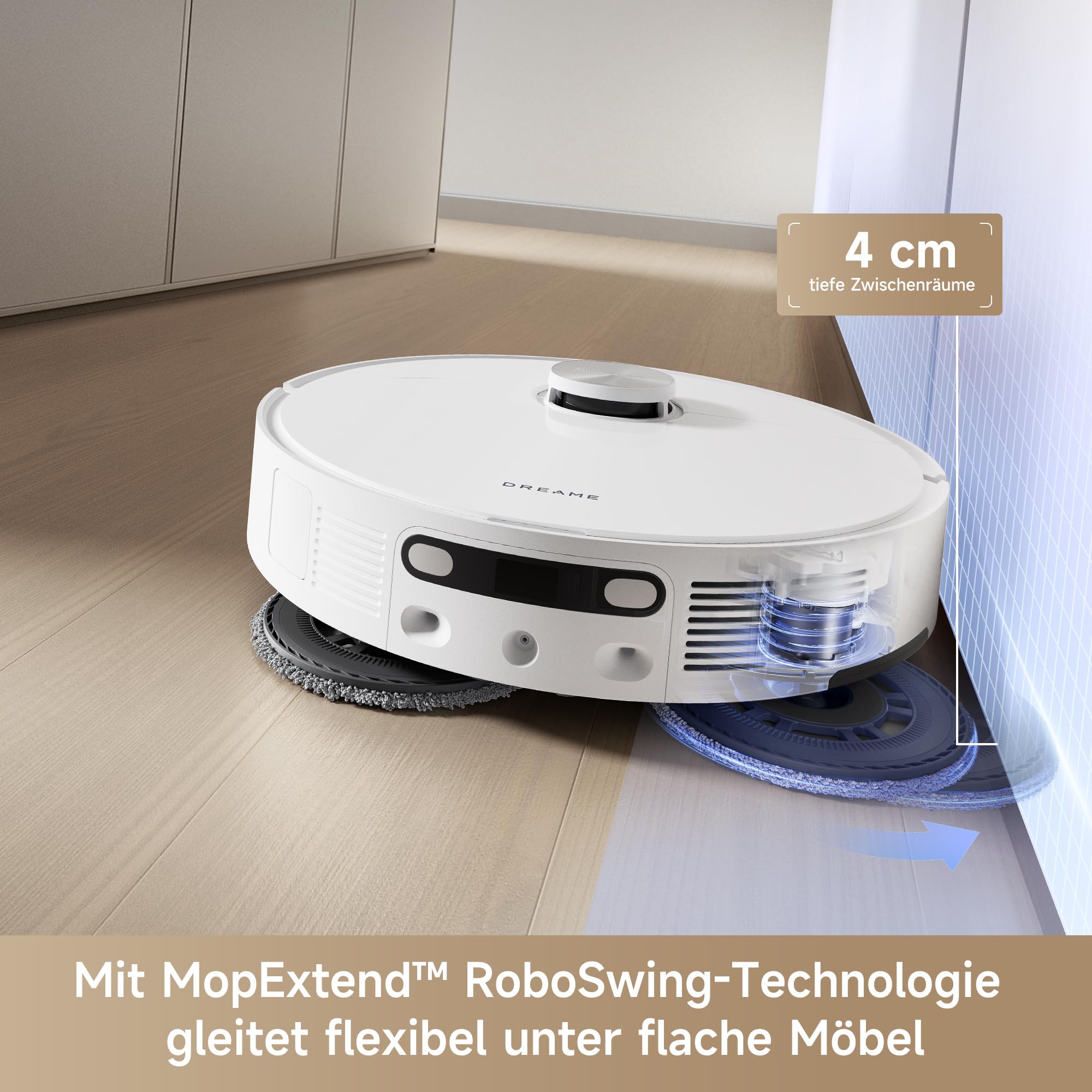 Dreame L10s Ultra Gen 2 Saugroboter mit Wischfunktion, MopExtend™ RoboSwing, 10.000Pa Vormax™-Saugkraft, Haustiermodus, Auto-Basisstation