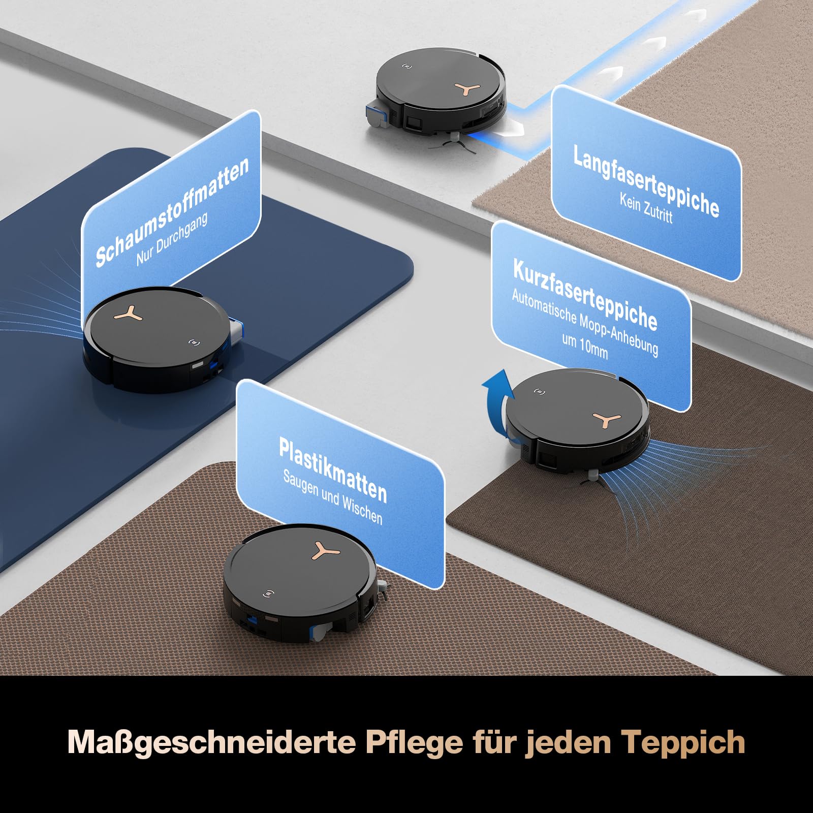ECOVACS DEEBOT X8 PRO Omni Saugroboter mit Wischfunktion, 18.000Pa, OZMO Roller, 12-in-1 Station, Heißwasser-Moppreinigung 40–75 °C, YIKO-GPT